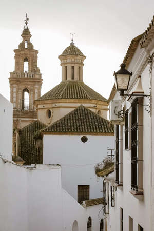 View of the church and the city of Osuna. Andalusia Spain.の写真素材