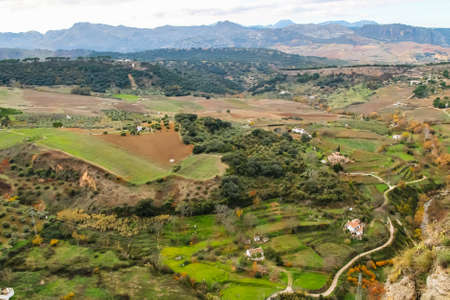 Amazing city on the edge of the Ronda gorge, Andalusia, Spain.の写真素材