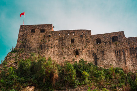 Ancient fortifications. View of Spanjola Fortress , Herceg Novi city, Montenegro