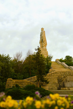 Unknown soldier monument also known as Alyosha in Plovdiv, Bulgariaの写真素材