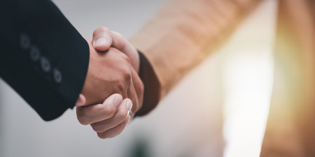 businessman shaking hands indicating agreement business ,business contract agreement ,success and cooperation ,Showing friendship with colleagues ,offer agreement official legal ,joint ventureの写真素材