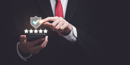 best quality assurance concept for product assurance ,standard quality, ISO ,Inspection of quality and standards of the organization ,Industry Certification, Guarantee, business insuranceの写真素材