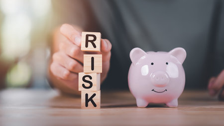 Financial risk management concept ,Business Investment Feasibility Assessment ,protection of business interests ,business risk analysis ,Fault protection ,financial balanceの写真素材