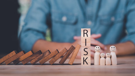 Financial risk management concept ,Business Investment Feasibility Assessment ,protection of business interests ,business risk analysis ,Fault protection ,financial balanceの写真素材