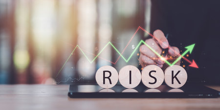 Financial risk management concept ,Business Investment Feasibility Assessment ,protection of business interests ,business risk analysis ,Fault protection ,financial balanceの写真素材
