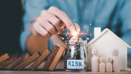 Financial risk management concept ,Business Investment Feasibility Assessment ,protection of business interests ,business risk analysis ,Decisions on Business Opportunities ,investment growthの写真素材