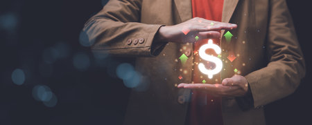 concept of interest rates and dividends ,Financial interest rates ,investment growth percentage and interest on deposits ,bond ,government banknotes ,money exchange ,finance and investmentの写真素材