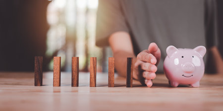 Financial risk management concept ,Business Investment Feasibility Assessment ,protection of business interests ,business risk analysis ,Fault protection ,financial balanceの写真素材