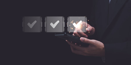 best quality assurance concept for product assurance ,Inspection of quality and standards of the organization ,Industry Certification, Guarantee, business insurance ,standard quality, ISOの写真素材