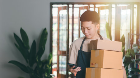 Startup or small business entrepreneur,check business growth report,order management in online...