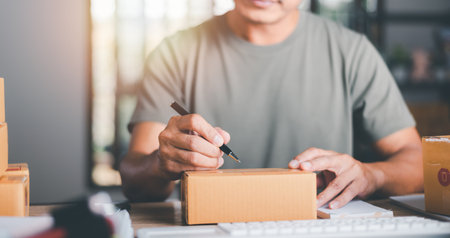 Startup or small business entrepreneur,Make a note of the delivery address from the customer,order...