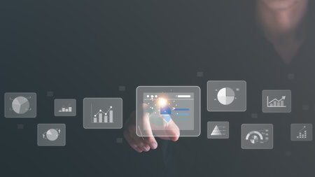 Business people read business statistics chart reports, to analyze and improve corporate strategy,...