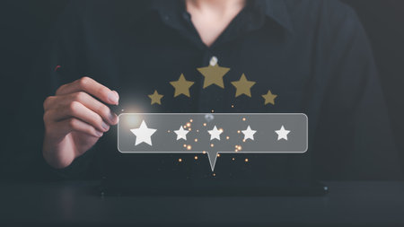 customer service and satisfaction concept,service satisfaction,very impressive rating,Evaluation and...