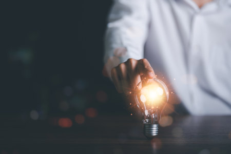 for Concept new idea, concept with innovation and inspiration, innovative technology in science...