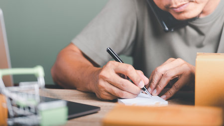Startup or small business entrepreneur,Make a note of the delivery address from the customer,order...