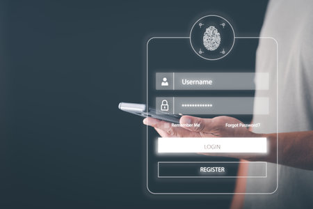 Approved cybersecurity and login authentication With AI database technology, business people use...