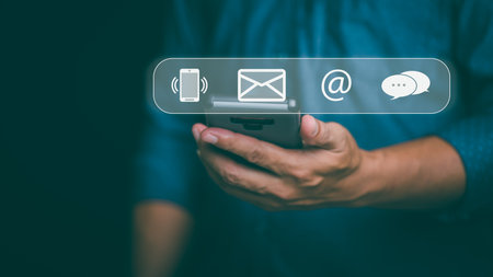 Customer support service concept,call center,business technology button on virtual screen concept,consultant team to help customers solve urgent problems,businessman asks help through call centerの写真素材
