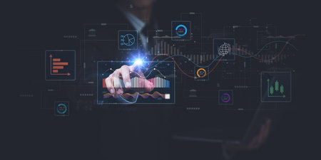 analyst reading graph report and business statistics charts ,Analysis and improvement of corporate...