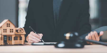 Legal document inspector ,justice in punishment of offenses and criminal verdicts ,concept of law and justice ,Lawyer or judge examining documents ,legal service lawyer ,court proceedingsの写真素材