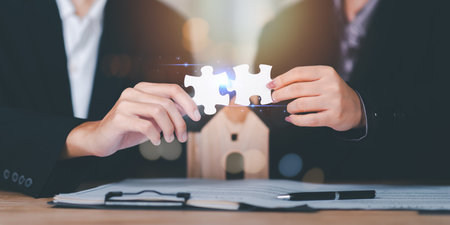 business contract agreement ,success and cooperation ,offer agreement official legal ,Joint venture new business ,investment loan approval ,Real estate home, and residential business ,contract signingの写真素材