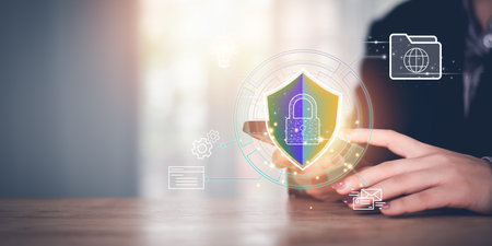Data protection concept and secure internet security access ,cyber security technology ,Login to online database with your username and password ,login authorization ,virus protectionの写真素材