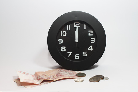 time is money, isolated on white background