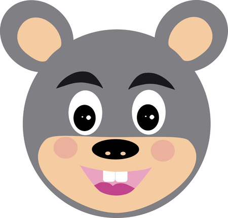 Face Drawn vector of cartoon Bearのイラスト素材