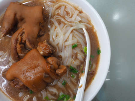 Leg pork Hong Kong noodleの写真素材