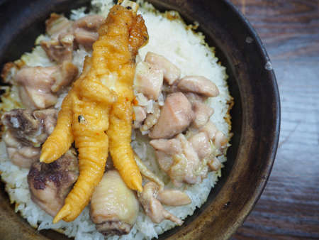 Chicken feet and Chicken Rice Pot at Hong Kongの写真素材