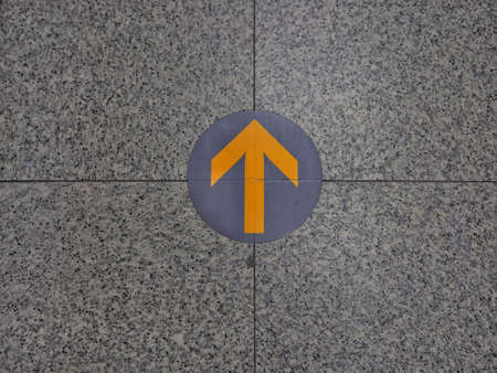 Arrow Floor Signの写真素材