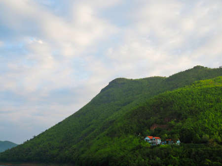 Green Mountain and Skyの写真素材
