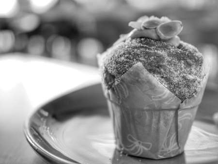 Thai Tea  Lava Cupcake (Black and White)の写真素材