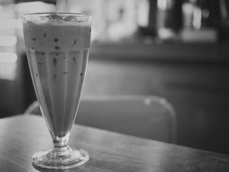 Cold Chocolate Drink (Black and White)の写真素材
