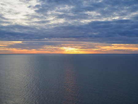 Sunrise at Cha Am Beach in Thailandの写真素材
