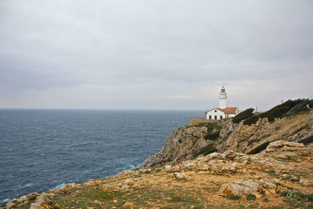 Lighthouse on Cap de Capdepera, Majorca, Spainの写真素材