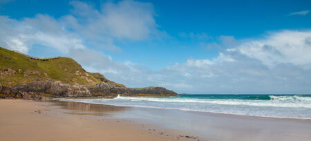 Rocks at famous Sango Beach bay near Durness, northern Scotland