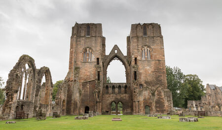 Elgin Cathedral, a medieval ruin in Scotlandの写真素材