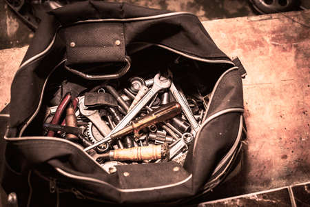 Vintage tool bagの写真素材