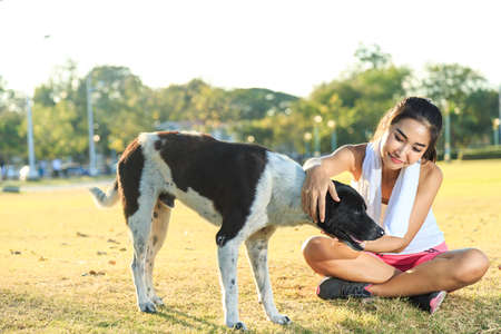 Teenage girls are resting after exercise.