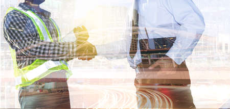 Construction Worker Collaborationの写真素材