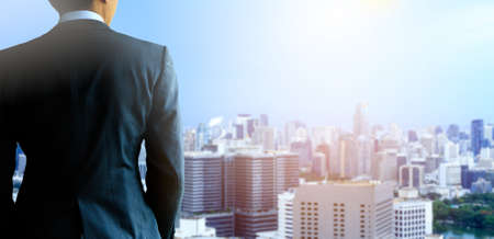 The investment of businessmen in big cities.の写真素材