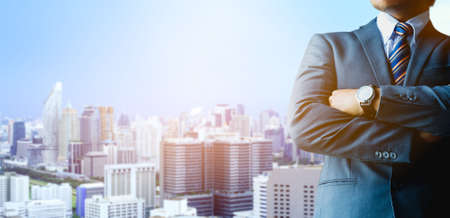 The investment of businessmen in big cities.の写真素材