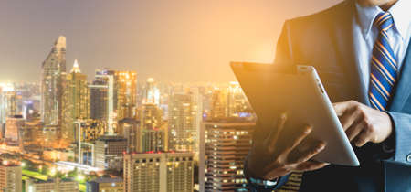 The investment of businessmen in big cities.の写真素材