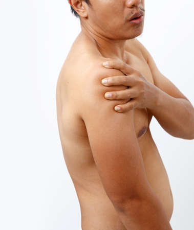Men's shoulder pain.の写真素材