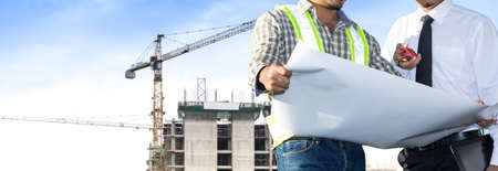 Building site and building design and engineers.の写真素材