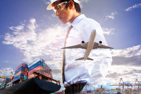 Water transportation and cargo ship and pilotage.の写真素材