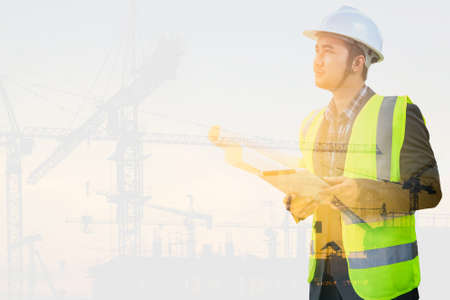 Engineers are working at building sites.