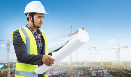 Building site and building design and engineers.