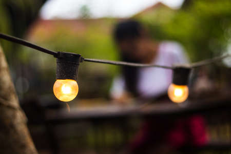 Garden decoration with beautiful lamp.の写真素材