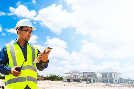 Building site and building design and engineers.の写真素材